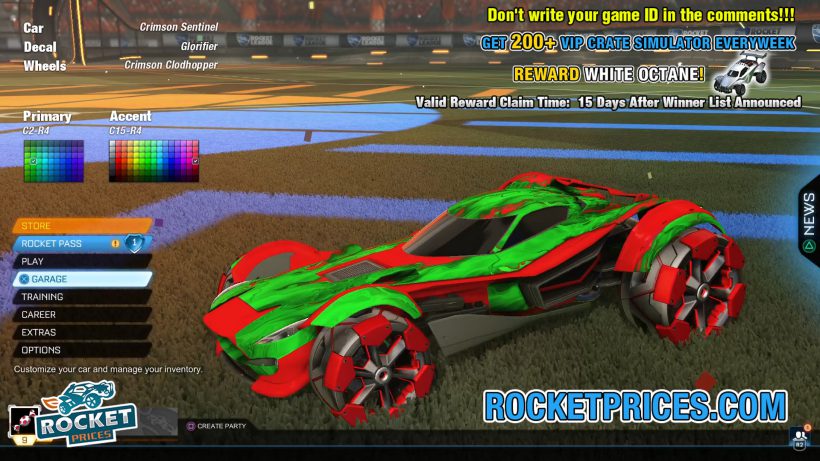 Rocket League Crimson Sentinel Design